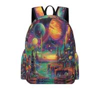 TPISLI Universe Cosmos Backpack Boys Girls Age 8-14 School Bag Planet Rucksack for Daily Classes, Lightweight 15.6 Inch Laptop Backpack for Travel and Daily Use