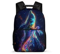 TPISLI Whale Backpack for Children Age 5-10 Marine Life Backpack for Kids and Teens School Years 1-4, Soft Felt Details Durable Travel Daily Use