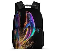 TPISLI Whale Design Daypack for Kids Primary School, Marine Life Backpack Age 7-12, Durable School Bag, Soft Felt Details, Short Trips, Everyday Use