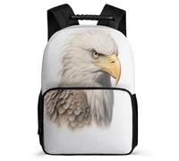 TPISLI White Headed Eagle Primary School Backpacks for Teen Boy Large Capacity Girls Casual Daypack Bird Theme Rucksack 15.7inch School Bag Bookbag with Front Pocket
