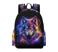 TPISLI Wolf Backpack Boys Age 7 Animal Wolves School Bag Girls 10-14 Year Olds Durable Lightweight 16.5 Inch Laptop Rucksack Outdoor Day Trips Back to School Gift