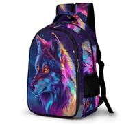 TPISLI Wolf Backpack for Girls, School Bags for Girls,Kids School Bag,Cute Animal Wolve Bag, Bags for Girls,Kids Bookbag for Elementary,Children's Backpacks
