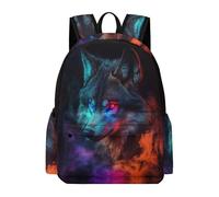TPISLI Wolf Backpack Kids Ages 7-10 Animal Wolves Rucksack Boys Year 4 Cool 14 Inch Laptop Rucksack Junior School Hiking Day Trips Outdoor Gift Daily Carry