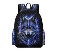 TPISLI Wolf Backpack Students Year 4 Animal Wolves Rucksack Boys Age 16 16.5 Inch Laptop School Backpack Junior School Hiking Day Trips Outdoor Gift