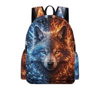 TPISLI Wolf Daypack Boys Age 15 Animal Wolves Rucksack Students Year 4 Fashion Lightweight 16.5 Inch Laptop Rucksack Primary to Secondary Travel Gift Outdoor Gift