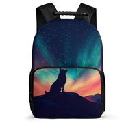 TPISLI Wolf Design Backpack for Children Ages 6-10, Animal Wolve Print School Bag for Kids, Lightweight Rucksack, 1680D Fabric, Primary Classes, Daily Essentials