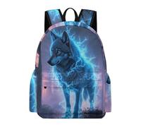 TPISLI Wolf Pattern Backpack Boys Ages 8-12 Animal Wolves Book Bag Students Year 10 Modern Trendy Outdoor Travel Daypack Primary School Travel Daily Use Outdoor Gift