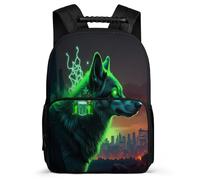 TPISLI Wolf Pattern School Backpack for Kids and Teens Primary Classes Animal Wolves Daypack 6-11 Years Girls Boys, Sturdy Handle Soft Felt Details School Travel