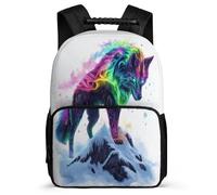 TPISLI Wolf School Backpack Age 5-10 for Kids, Animal Wolve Daypack for Girls Boys, Lightweight Bag, Side Pockets, Padded Back, Travel Daily Use
