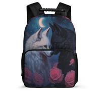 TPISLI Wolve Backpack for Boys Year 3-6, Animal Wolf Rucksack for Children, Lightweight School Bag, Side Pockets, Padded Back, Travel Daily Use