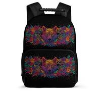 TPISLI Wolve Design Backpack for Children Ages 6-10, Animal Wolf Print School Bag for Kids, Lightweight Rucksack, 1680D Fabric, Primary Classes, Daily Essentials