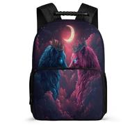 TPISLI Wolve Pattern Bookbag for Girls Boys Primary Age 6-11 Animal Wolf Rucksack for Kids and Teens Year 2-5, Durable Adjustable Straps Travel Daily Use