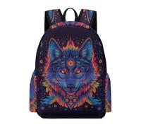 TPISLI Wolves Backpack Kids Ages 7-10 Animal Wolf Rucksack Boys Year 4 Cool 14 Inch Laptop Rucksack Junior School Hiking Day Trips Outdoor Gift Daily Carry