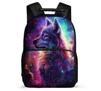 TPISLI Wolves Design Daypack for Boys School Years 2-5 Animal Wolf Print Rucksack for Children Primary Classes, Side Pockets Soft Felt Details Travel Daily Use