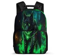 TPISLI Wolves Illustration Daypack for Kids and Teens School Years 1-4 Wolf Backpack Primary Age 6-11 Girls Boys, Lightweight 1680D Fabric Back to School Gift