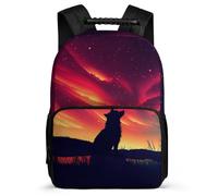TPISLI Wolves Motif Daypack for Girls Primary School, Animal Wolf Design Backpack Age 5-10, Durable School Bag, Soft Felt Details, Short Trips, Everyday Use