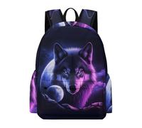 TPISLI Wolves Motif Rucksack Boys Age 15 Animal Wolf Daypack Kids Year 5-7 Modern Trendy 13.3 Inch Laptop School Bag School Years 3-6 Daily Use Outdoor Gift Travel Use