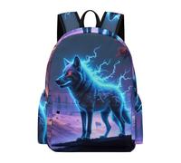 TPISLI Wolves Print Rucksack Children Age 9 Animal Wolf School Bag Students Year 10 Modern Trendy 14 Inch Laptop Rucksack Secondary School Hiking Travel Everyday Use