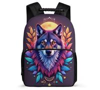 TPISLI Wolves School Backpack for Girls Boys 6-11 Years Animal Wolf Daypack for Girls Primary Classes, Adjustable Straps Side Pockets School Travel