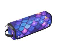 tplaotee 2-in-1 Curling Iron Travel Case with Heat Resistant Mat Large Hair Straigheners Travel Case for Straigheners, Curling Iron, Hair Dryer, Purple Dragon Scales Sparkling Travel Accessory, Purple