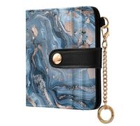 tplaotee A Closeup Of An Abstract Marble Pattern Ladies Premium Foldable Wallet Cute PU Leather Folding Wallet for Girls Women Ladies