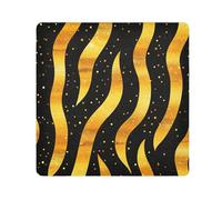 tplaotee abstract gold wave lines black Magic Cosmetic Pouchs Cloth Portable Makeup Organizer Wrap Camera Lens Cloth Wrapper Makeup For Women Size 21.7x21.7in