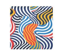 tplaotee abstract stripe colorful pattern Magic Makeup Holders Cloth Jewelry Organizer Wrap Camera Lens Cloth Wrapper For Organization Size 21.7x21.7in