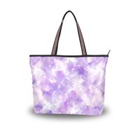 tplaotee Abstract Watercolor Lilac Purple Light Pink Everyday Tote tote with pockets handbags for women 2025 for Prom, Abstract Watercolor Lilac Purple Light Pink, M