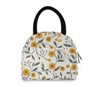 tplaotee American Style Paisley Marigold Waterproof Lunch Bag Tote Bag Lunch Cooler for Men for Kitchen loncheras termica para mujer