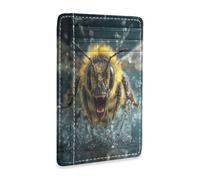 tplaotee Angry Bee 3d Style leather slim front pocket wallet for men With ID Window RFID Blocking cardholder for men&women