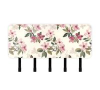 tplaotee Austria Edelweiss Beauty Summer Flowers Key Holder with Mail Organizer & 5 Self-Adhesive Hanging Wall Hanger for Wall Decorations Living Room Kitchen