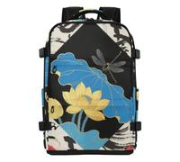 tplaotee Backpack Purse Sl ackpack Laptop Bag For Women Laptop Bag 16 Inch for Women & Men Outing Work Family Travel 20L Water Lily Japanese Red