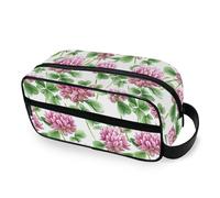 tplaotee Beauty Spring Flowers Vermont Red Clover Portable Cosmetics Bag with hanging hook Lightweight Cosmetic Bags For Women Travel Travel-Size Accessories