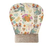 tplaotee Bed Bag for Cat for Cats Puppy Day of The Dead Cat Pattern Pet Snuggle Sack Cold Weather Wrap Semienclosed