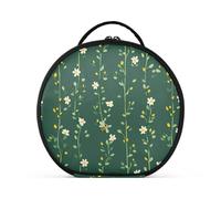 tplaotee bee flying daisy flower Alfalfa Sprouts Jungle Makeup Bags Travel-Size Accessories Waterproof Large Make Up Bag with adjustable dividers 11 IN