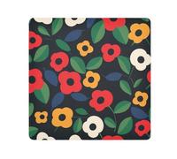 tplaotee Black Mattis flowers Magic Self-Adhesive Makeup Bag Cloth Make Up Organizers Wrap Camera Lens Cloth Wrapper Makeup For Women Size 21.7x21.7in