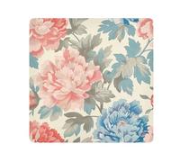 tplaotee Blooming blue and pink flowers Magic Sticker Make up Pouchs Cloth Travel Make Up Organizer Wrap Camera Lens Cloth Wrapper Cosmetic Organizers For Travel Size 21.7x21.7in