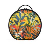 tplaotee botanical illustration art orange Cosmetic Bags Vertical Free-Standing Lightweight Makeup Bags For Women with adjustable dividers 11 IN