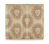 tplaotee Brown Retro Lions Minimalist Leather Car Registration and Insurance Card Holder Prefect Car Essentials Wallet for ID, Driver's License, Key Contact Information Cards