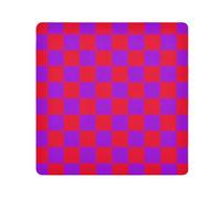 tplaotee buffalo plaid check red violet Self Adhesive Makeup Travel Case Cloth Cosmetic Organizer Wrap Camera Lens Cloth Wrapper For Organization Size 21.7x21.7in