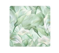 tplaotee calla lily flower pastel colors Mint Green Self-Adhesive Makeup Organizer Bag Cloth Travel Bag Organizer Wrap Camera Lens Cloth Wrapper Cosmetic Organizers For Travel Size 21.7x21.7in