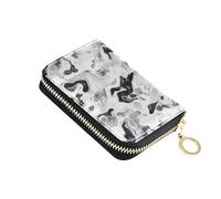 tplaotee Camouflage White Black leather small wallet for card With 9 cards slot RFID Blocking credit card holders with zipper carteras para hombre