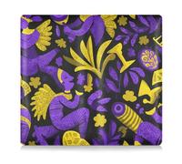 tplaotee Carnival Dancer Gold and Purple Premium Leather Registration and Insurance Card Holder Essential Car Wallet Case for Essential Document, Driver License, Cards