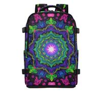 tplaotee Carry On Backpack Water Resistant Lightweight Computer Backpack For Men Laptop Bag 15.6 Inch for Women & Men Outing Work Family Travel 20L Whimsical Cat Mandala Doodle
