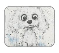 tplaotee Cartoon Bichon Frise Dog Summer Cooling Products Self Cooling Blanket for Cats for Hamster Outside cat cat Accessories Manta Fria para Perros M
