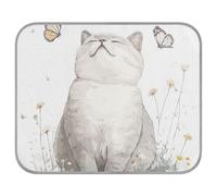 tplaotee Cartoon British Shorthair Cats White Summer Keep Dogs Cool in Summer Self Cooling pad for Dogs for Rabbit Sleeping cat Essentials tapete Frio para Perros M