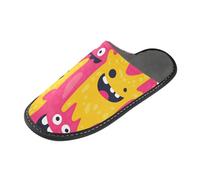 tplaotee Cartoon Cute Monsters Warm Slippers Women Womens Indoor Slipper with Memory Foam For House, Bedroom