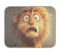 tplaotee Cartoon Funny Lion Fear Scaring Summer pet Cooling mat for Dogs Self Cooling Outdoor cat mat for pet Indoor Cats Waterproof esterilla refrescante para Perros M