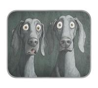 tplaotee Cartoon Funny Weimaraner Dogs Fear Summer Cooling Dog Blanket Self Cooling mat for Cats for Bunny Indoors Non Slip cama refrescante para Perros M