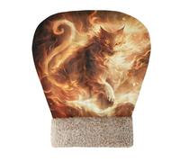 tplaotee Cat Bed Cave Bag for Indoor Puppy and Cats Cat Giclee Glow Flame Style Kitten's Mat Pad Sack Winter Washable Soft
